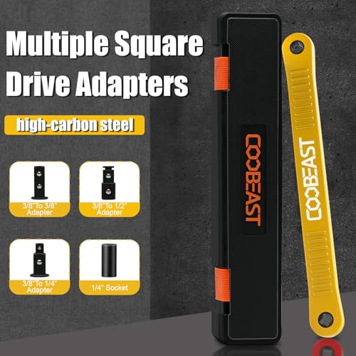 3/8" Offset Extension Wrench Impact Ready Socket Extender Tool (Yellow) | Versatile 1/4",3/8", 1/2" Square Drive Adapters,Universal Extensions Wrench,,0° Swing Extender,for Small Place - color: Yellow