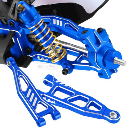 RC Upgrades Part for 1/18 Granite GROM MEGA 380,Front Rear Shock Absorber,Driveshafts CVD,Suspension Arms,Front Steering Block Knuckles & C-Hubs Caster Blocks & Rear Hubs,Navy Blue - color: Navy Blue(1set)