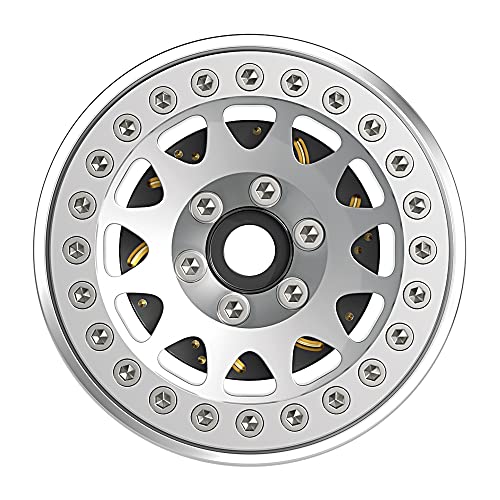 GLOBACT 1/10 Brass Wheel Weights Extended Hex Hub for TRX4 TRX6 SCX10-22mm | Fits 1.9" 2.2" RC Wheel, 650g Counterweight - size: 22mm