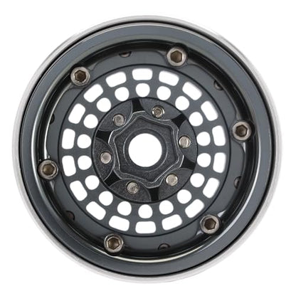 INJORA Turbine 1.9" Aluminum Wheel Offset -10mm for 1/10 RC Crawler (Grey) - color: Grey