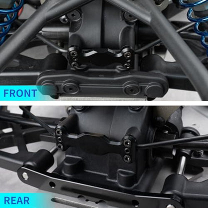 Aluminum Rear Sway Bar Assembly, Anti-Roll Stabilizer Rod and Anti-Sway Bar Mount Set, Black RC Upgrade Parts Compatible with 1/5 LOSI 5IVE-T 2.0 RC Buggy Car