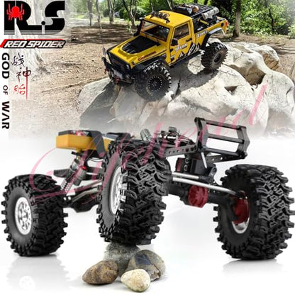 Lifehead 2.2 Inch Rubber Crawler Tires for 1/8 1/10 RC Crawler Car Retrofit Accessories KM5 YK4082 YK4083 Axial SCX10 RBX10 RR10 Traxxas TRX4，136x55mm OD