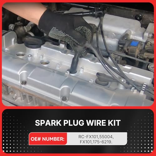 RC-FX101 Ignition Spark Plug Wire Kit, 4PCS Ignition Spark Plug Wires Set for 2005-2011 Subaru Legacy Impreza Forester Outback/Saab 9-2X Replaces# 55004 FX101 175-6219
