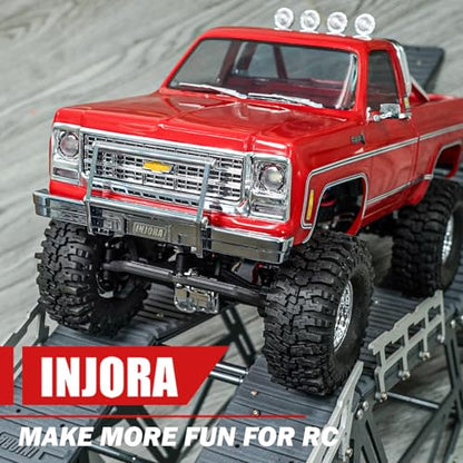 INJORA 23g Front Bumper - CNC Aluminum Bumper for 1/18 RC Crawler TRX4M High Trail K10 Upgrade - size: Front