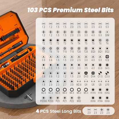 JOREST 115 in 1 Precision Screwdriver Set, Tool Gifts for Men, Mini Repair Tool Kit for iPhone, Macbook, PC, Laptop, Computer, Jewelers, PS5, Xbox, Switch, Electronics - style: 115 in 1