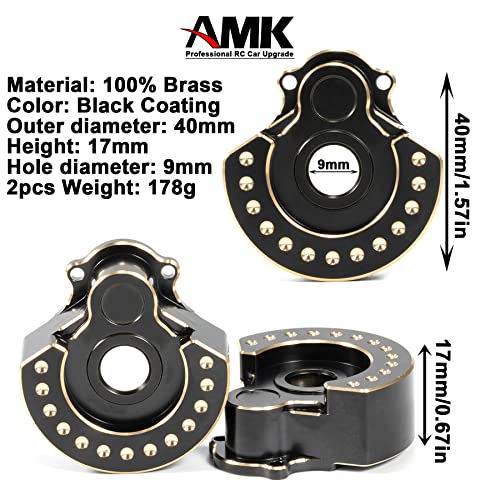 TRX4 Brass Brass Caster Blocks Steering Knuckle Rear Axle Mount Housings Inner Brass Counter Weight for 1/10 RC Crawler TRX6 TRX4 Upgrade Parts (B 6-in-1)