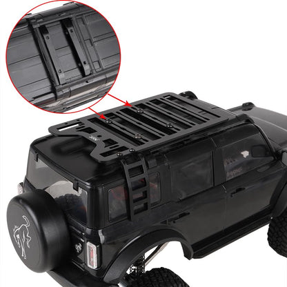 KYX Racing CNC Machined Aluminum Roof Rack Upgrades Parts Accessories for 1/18 RC Crawler Car Traxxas TRX4M Bronco