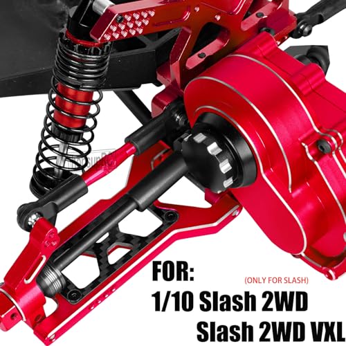 RC for 1/10 Slash 2WD,Slash 2WD VXL Upgrades Parts Shocks&Drive Shaft CVD&Front Rear Suspension A Arms&Caster Block&Steering Blocks&Rear Stub Axle Carriers&Turnbuckles Camber Link,(Red) - color: Red(Upgrades Parts)