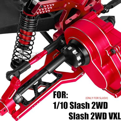 RC for 1/10 Slash 2WD,Slash 2WD VXL Upgrades Parts Shocks&Drive Shaft CVD&Front Rear Suspension A Arms&Caster Block&Steering Blocks&Rear Stub Axle Carriers&Turnbuckles Camber Link,(Red) - color: Red(Upgrades Parts)