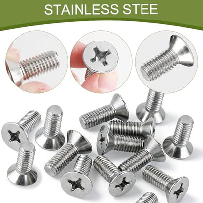 Stainless Steel Brake Disc Rotor Screws, Brake Rotor Bolt, 16PCS | 93600-06014-0H Car Hardware Bolts Screw Kit, Retaining Screws for Front and Rear, Car Accessories, Fit Most Cars