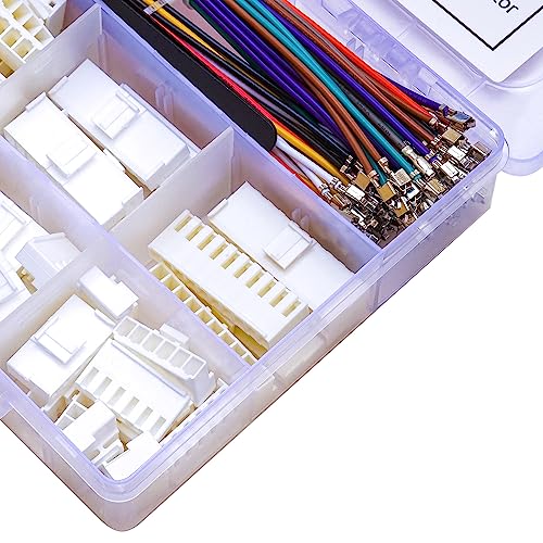JST Connector Kit 3.96mm Pitch JST-VH 3.96 Female Connector with Premium 20AWG Pre-Crimped Cables,VH 3.96mm Connector 2/3/4/5/6/7/8/9/10 Pin Female Housing (VH-MM-Kit) - size: JST-3.96MM-VH