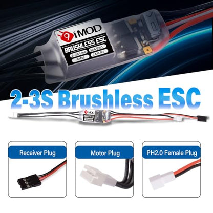 AM32 30A 2-4S Brushless ESC with 6V/2A BEC for TRX4M SCX24 | ESC Speed Controller with USB Link,PH2.0 Female Plug for TRX4M 1/18 and SCX24 1/24 RC Crawlers