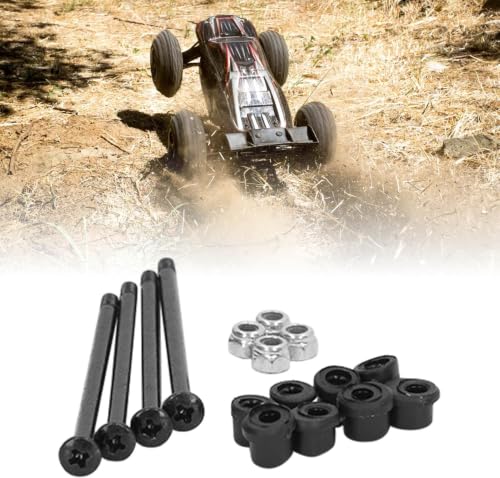 RC Screw Kit, Steel Screws and Nuts Plastic Bushing RC Hardware Screw Kit for 144010 144002 124016 124017 RC Cars