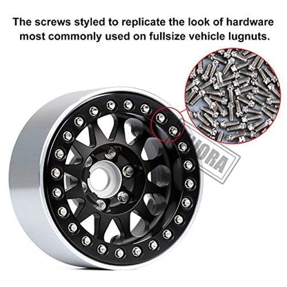 INJORA 300PCS M2 M2.5 M3 Metal Screw Kit for 1.9" 2.2" Beadlock Wheel(setA)