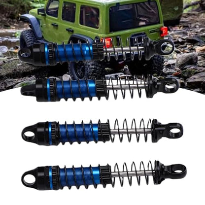 Jiawu 60mm Shocks Absorber for K10 1/18 RC Crawler, Aluminum Alloy Threaded with Nylon Shaft Ends, RC Crawler Upgrade Parts Replacement (Blue)