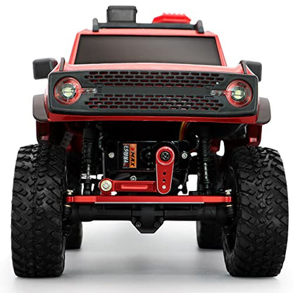 SCX24 Servo EMAX Servo with Servo Mount & Arm & Steering Link Set R | Metal Gear Steering Servo, SCX24 Upgrade Parts - color: Red