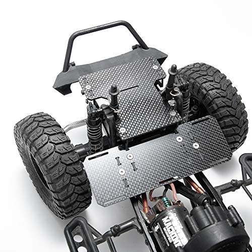 Front Battery Holder Carbon Fiber Chassis Battery Tray Mount for Axial SCX10 Upgrades Refit Accessories
