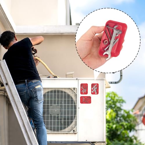 15 PCS Rectangle Magnetic Parts Trays, 3.7X2.5x1Inch, Red Magnet Tool Tray, Magnetic Parts Tray, Red, by GENHAKON - size: 15 PCS Rectangle Red