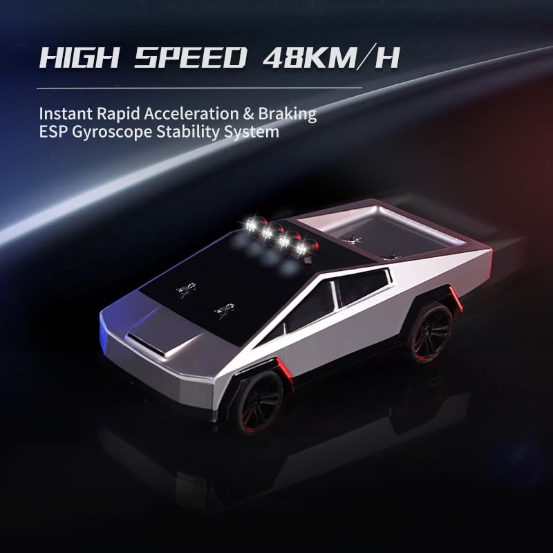 1/14 Scale Mini Drift Racing RC Car for Adult, 4WD High-Speed 48km/h Simulation Remote Controll Racing Cars Vehicle with LED Spotlight and Dual Tires
