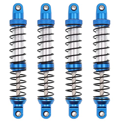 4Pcs Metal Shock Absorbers Oil Damper Adjustable RC Crawler Shock RC Damper Springs Compatible With 1/10 Axial SCX10 II 90046 Traxxas TRX4 RC4WD D90 TRX6 Redcat Gen 8 RC Crawler Car(90mm) - size: 90MM