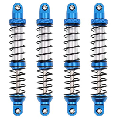 4Pcs Metal Shock Absorbers Oil Damper Adjustable RC Crawler Shock RC Damper Springs Compatible With 1/10 Axial SCX10 II 90046 Traxxas TRX4 RC4WD D90 TRX6 Redcat Gen 8 RC Crawler Car(90mm) - size: 90MM