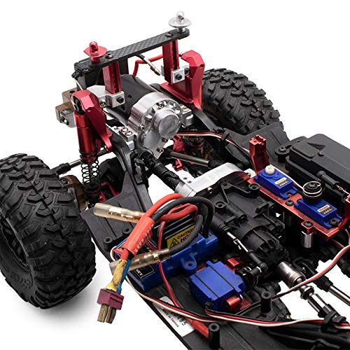 KYX Racing Alloy CNC Machined Front Transmission Gearbox & Front Servo Mount & Battery Tray for RC Crawler Car Traxxas TRX4 TRX6