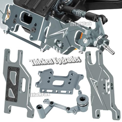 RC Upgrades Part for 1/10 Slash 2WD (VXL),A-Arm,Shock Absorber,Drive Shaft,Caster Block,Steering Blocks,Stub Axle Carriers,Steering Bellcranks,Links,Shock Tower,Front Bulkhead,Titanium - color: Titanium - (Upgrades)