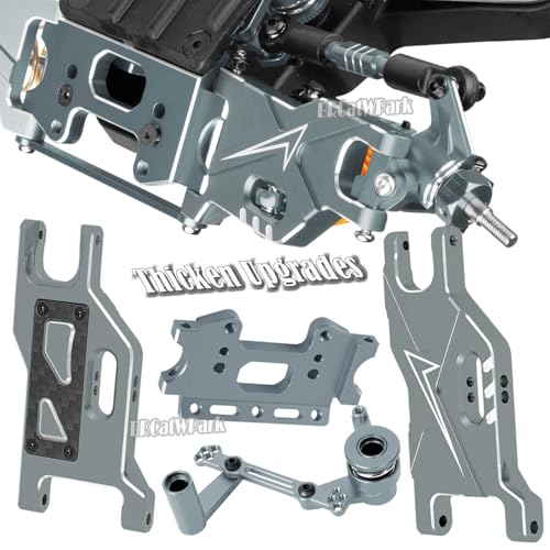 RC Upgrades Part for 1/10 Slash 2WD (VXL),A-Arm,Shock Absorber,Drive Shaft,Caster Block,Steering Blocks,Stub Axle Carriers,Steering Bellcranks,Links,Shock Tower,Front Bulkhead,Titanium - color: Titanium - (Upgrades)