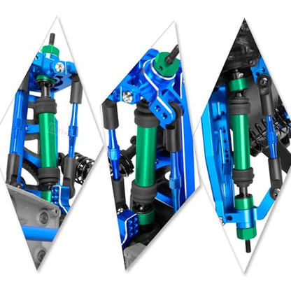RC Drive Shaft CVD Axles Upgrades Part for 1/10 Slash VXL 4X4,Rustler VXL 4X4,Stampede VXL 4X4,#45 Steel Front Rear Driveshaft with Hex,Green - color: Green - Upgrades