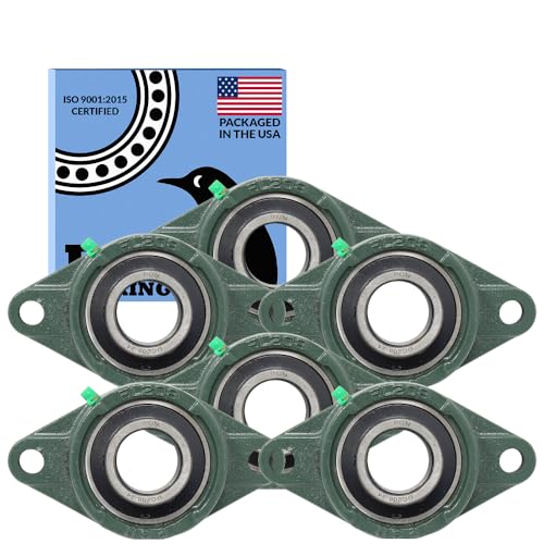 PGN UCFL208-24 (6 Pack) 2-Bolt Flange Bearing 1-1/2" Bore - size: 6, style: UCFL208-24
