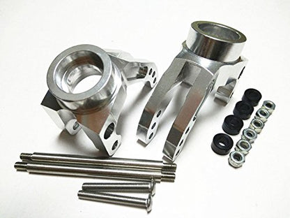 2pcs Aluminum Heavy Duty Rear Hub Carrier Set Silver for HPI Savage XL X 4.6 5.9 Flux