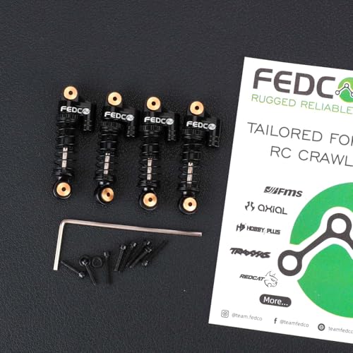 SCX24 Shocks 32MM Oil-Filled Shocks For Axial SCX24 Upgrades | CNC Aluminum Threaded Shock Absorber For 1/24 RC Crawlers - color: Black