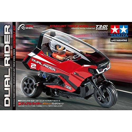 Tamiya 57407 1/8 RC Dual Rider Trike Kit, T3-01 Chassis