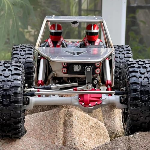 Aluminum Offset Straight Axle with Panhard Mount for Vanquish VS4-10 SCX10 II 1/10 RC Crawler Cheater Rigs (Silver Front Rear) - color: Silver Front Rear