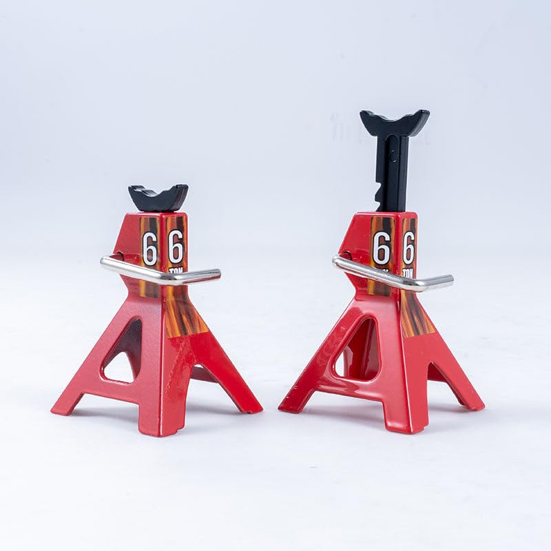 FMS Simulation Micro Scale Model Lifting Jack (2pcs) for SCX10 D90 CC01 TRX4 FCX10 1/8 1/6 1/10 RC Car Decoration Fake Props Accessory for RC Crawler Car - style: Lifting Jack