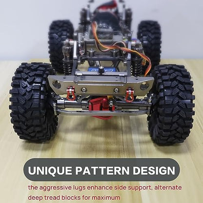 1.9 Crawler Tires RC Tires RC Rubber Tyre Set for 1/10 RC Crawler | RC Crawler Tyre with Foam Insert for SCX10 90046 SCX10 UTB18 TRX4 TRX6 Redcat Gen8 7VS4-10,Soft Rubber,Wear-resistant