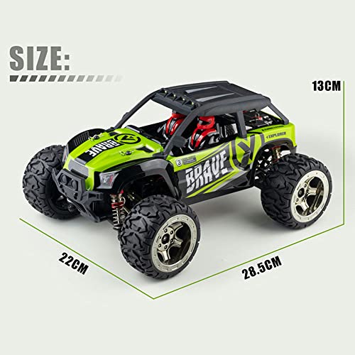 RC Car, 1/14 Scale 2.4GHz Remote Control Car, 4WD 50km/h High Speed Racing Car, Off-Road Buggy Drift Car RTR with Aluminum Alloy Chassis, Zinc Alloy Gear