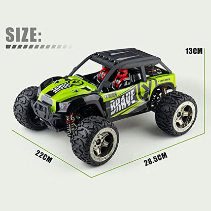 RC Car, 1/14 Scale 2.4GHz Remote Control Car, 4WD 50km/h High Speed Racing Car, Off-Road Buggy Drift Car RTR with Aluminum Alloy Chassis, Zinc Alloy Gear