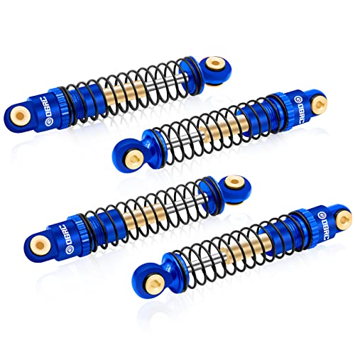 OGRC Shocks Absorber Aluminum Front & Rear Shock Damper RC Shocks for Axial SCX24 C10 JLU Deadbolt Gladiator Bronco Upgrade Parts (Blue) - color: Blue