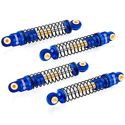 OGRC Shocks Absorber Aluminum Front & Rear Shock Damper RC Shocks for Axial SCX24 C10 JLU Deadbolt Gladiator Bronco Upgrade Parts (Blue) - color: Blue
