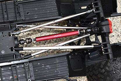 Axial 1/10 SCX10 III JT Gladiator (AXI03006) Upgrade Parts Steel + Aluminum Front + Rear Cvd Drive Shaft - 2Pc Set Red