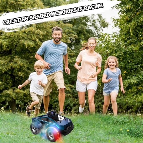 1:28 Scale FPV Monster Truck RC Cars with 720P HD Camera, 2.4GHz Remote Control Car, All-Terrain Off-Road RC Truck with Body Light, 2 Rechargeable Batteries, Toy Gift for Kids Adults Boys