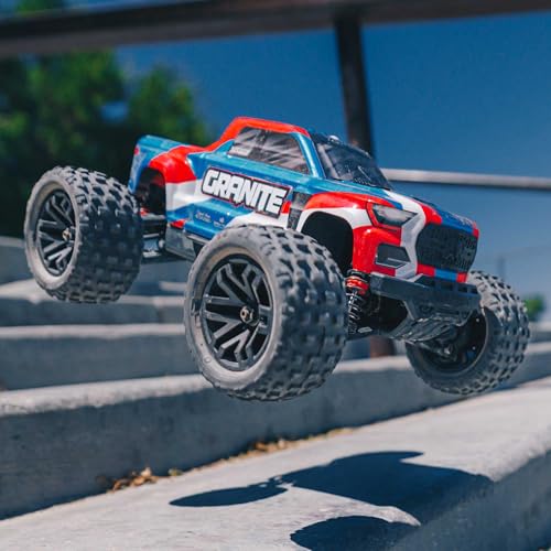 ARRMA RC Truck 1/18 Granite GROM MEGA 380 Brushed 4X4 Monster Truck RTR with Battery & Charger, Blue, ARA2102T1 - color: Blue