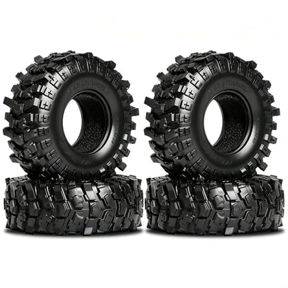 Specially designed for upgrading RC tracked vehicles such as 1/24 SCX24/AX24 and 1/18 TRX4M, with 1.3-inch bead locking tires.