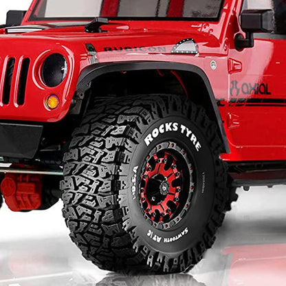 1.9 RC Crawler Tires With Foam Insert Rubber Mud Tyres 120mm For 1/10 RC Crawler Car Axial SCX10 90046 AXI 03007 TRX4 Tamiya CC01 Redcat Gen8 RC4WD 1.9 inch Beadlock Wheel Rims 4PCS
