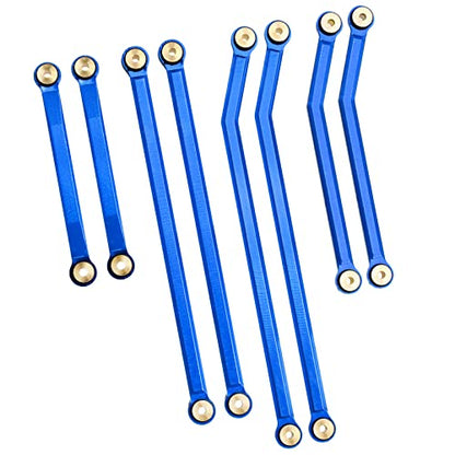 High Clearance Front Links Set for Axial SCX24 Gladiator AXI00005, 8PCS (Blue) - color: Blue