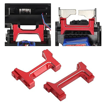 Srliya Aluminum Front and Rear Bumper Mounts Set RC Bumper Mount for 1/18 RC Crawler (Red)