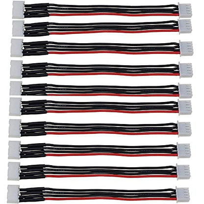 10PCS JST-XH 3S Balance Plug Extension Lead Wire 200mm for LiPo Battery Balance Charging 22AWG Silicone