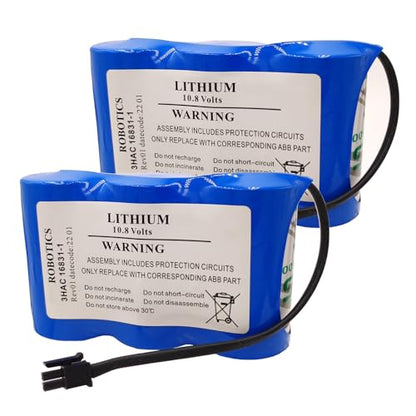 2-Pack 3HAC16831-1 10.8V 17Ah ABB Battery for ABB Robot Controller Battery 3HAC16831-1 LS33600