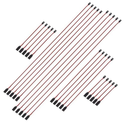 20 Pieces 3-Pin Servo Extension Cables Servo Extension Wire Cord Male to Female RC Wire Cable Connectors Compatible with Rc Jr Futaba Car Airplanes - 5 Sizes - size: 20 Pack